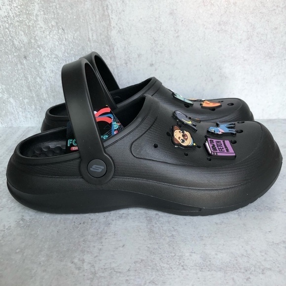 Skechers Womens Foamies Clog Pup Celebration Black Size 8 - Picture 12 of 13